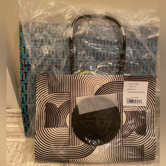 Tory Burch Black and White Tote Bag - Picture 6 of 7